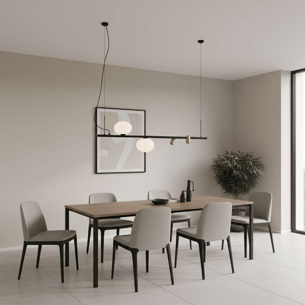 Asta Black Linear Pendant Light
