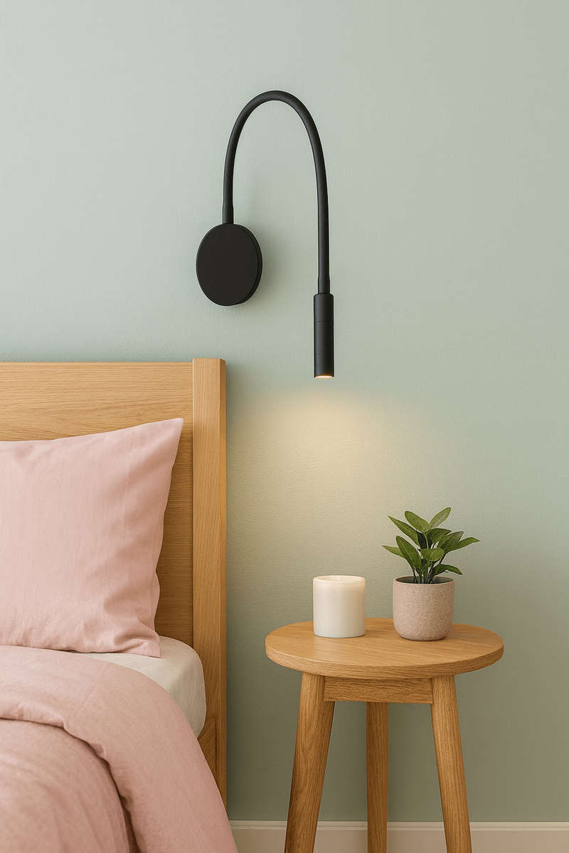 Sheraton Black LED Wall Light - Flexible Arm