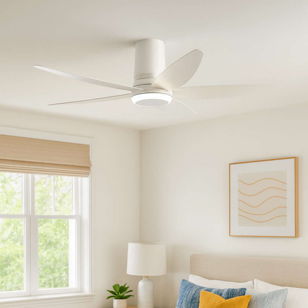 48" White Ceiling Fan with 24W CCT LED Light