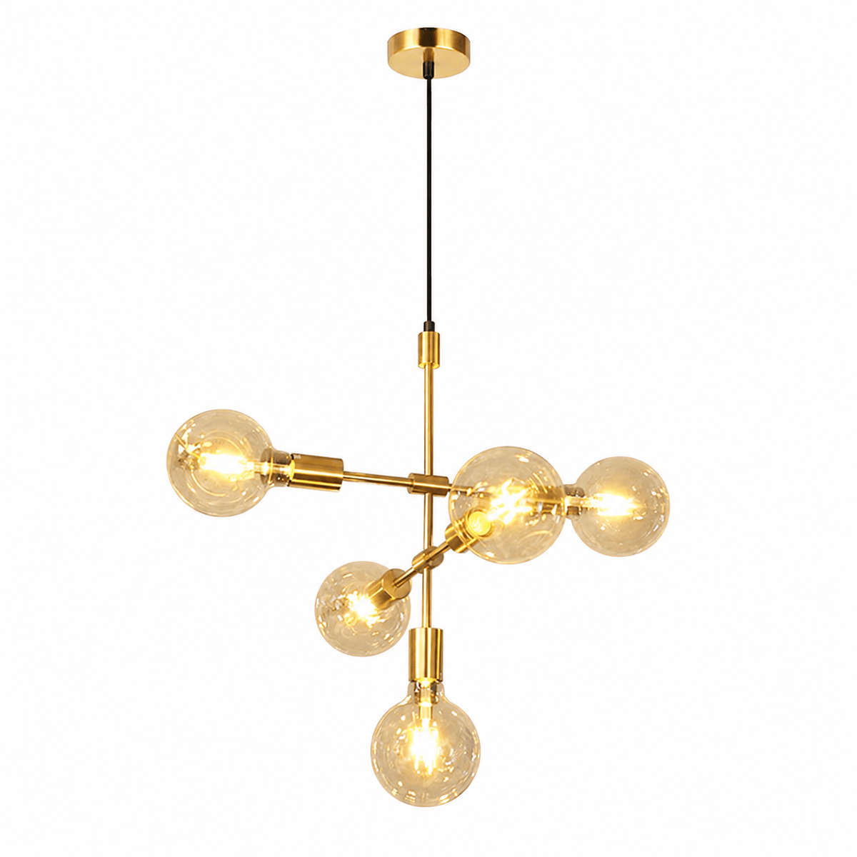Ballito 5 Light Gold Pendant