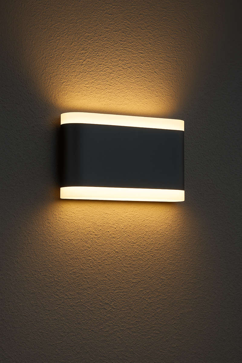 Matt Black LED Outdoor Wall Light IP54