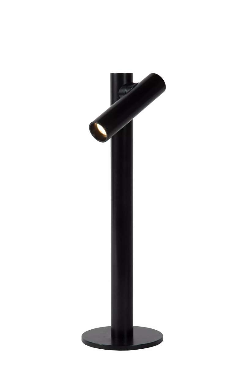 Zoom Rechargeable Black Table Lamp