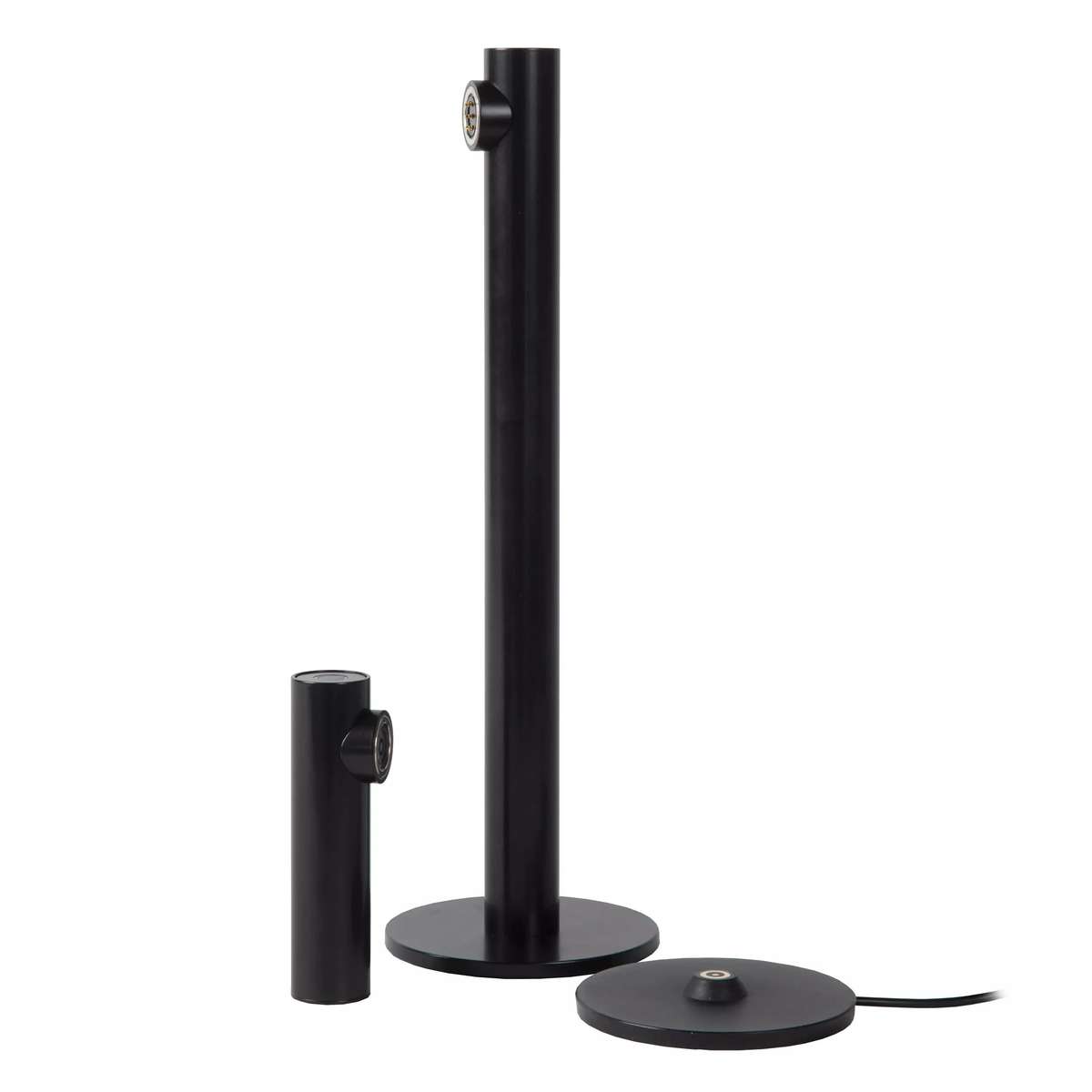 Zoom Rechargeable Black Table Lamp