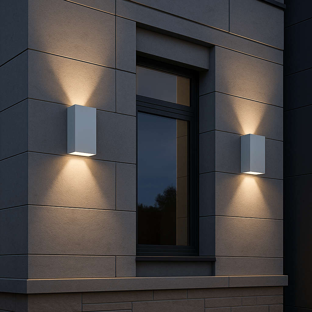 4W White PC Outdoor LED Wall Light, IP65 Up & Down Facing