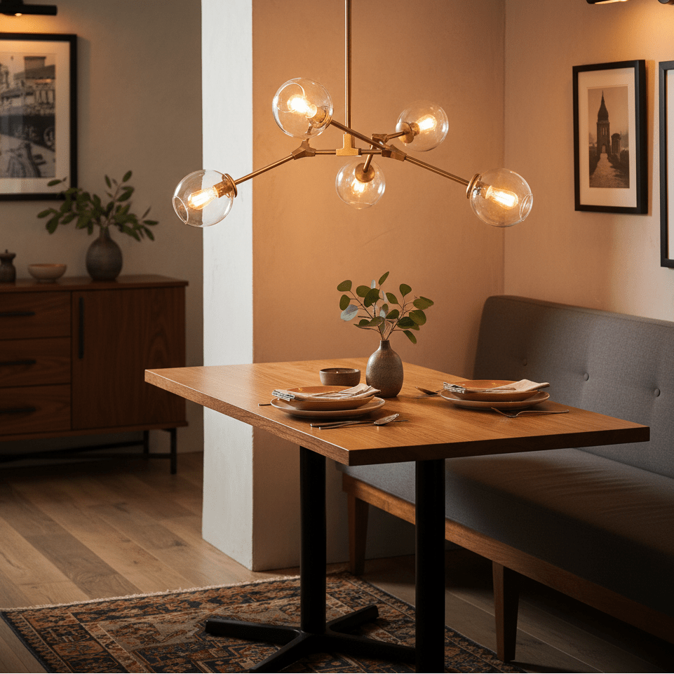 Ratanda 5 Light Gold Pendant