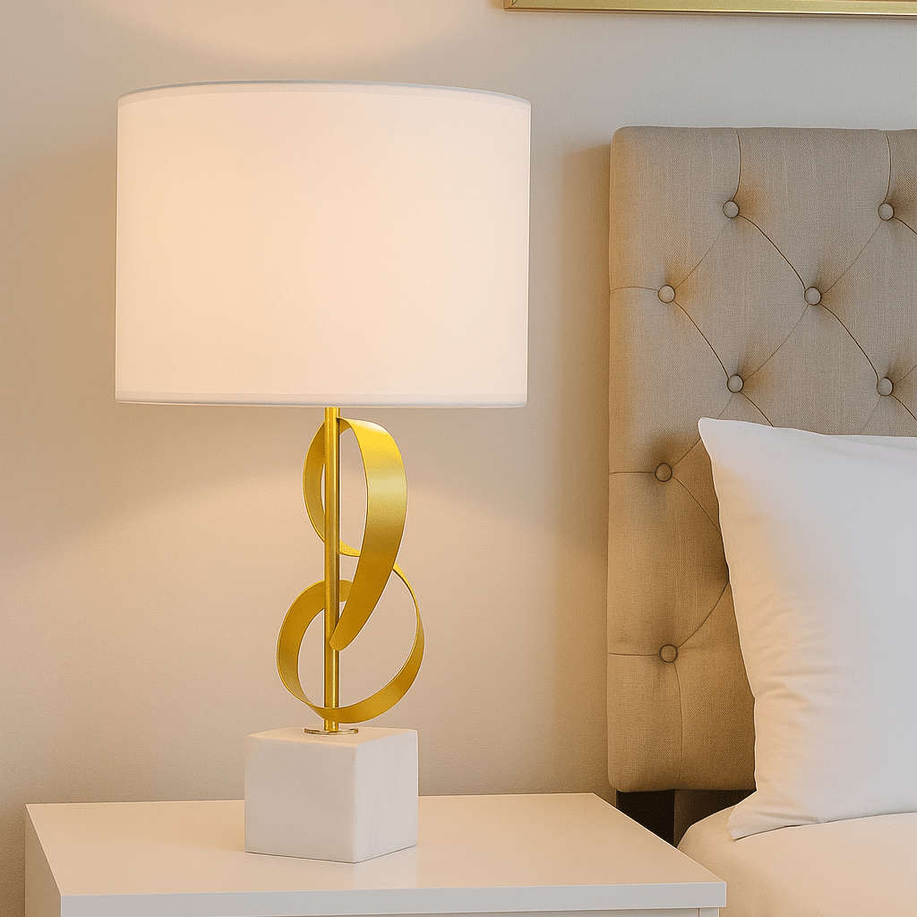 Mozart Gold & Marble Table Lamp