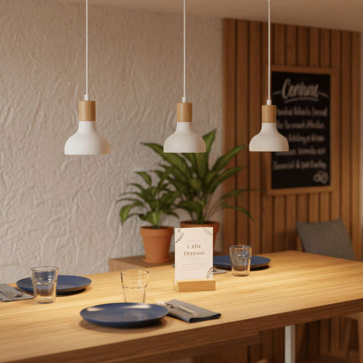 3 Light White Pendant with Adjustable Cords