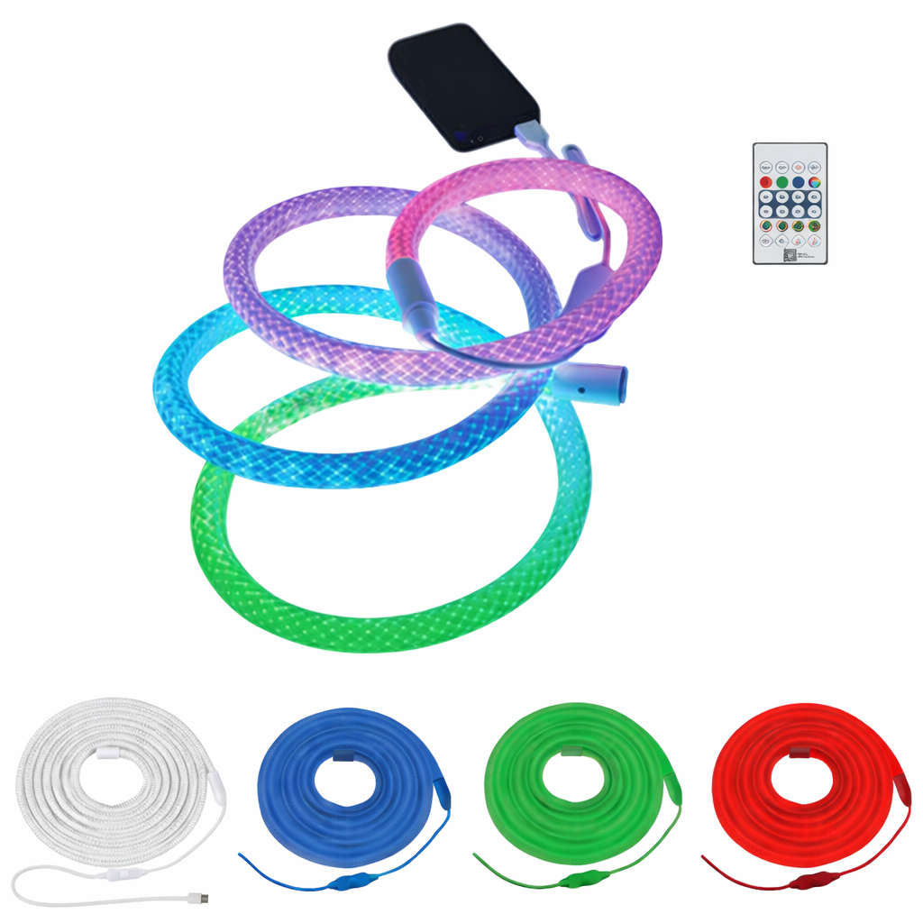 RGB LED Rope Light 5m - USB with Remote
