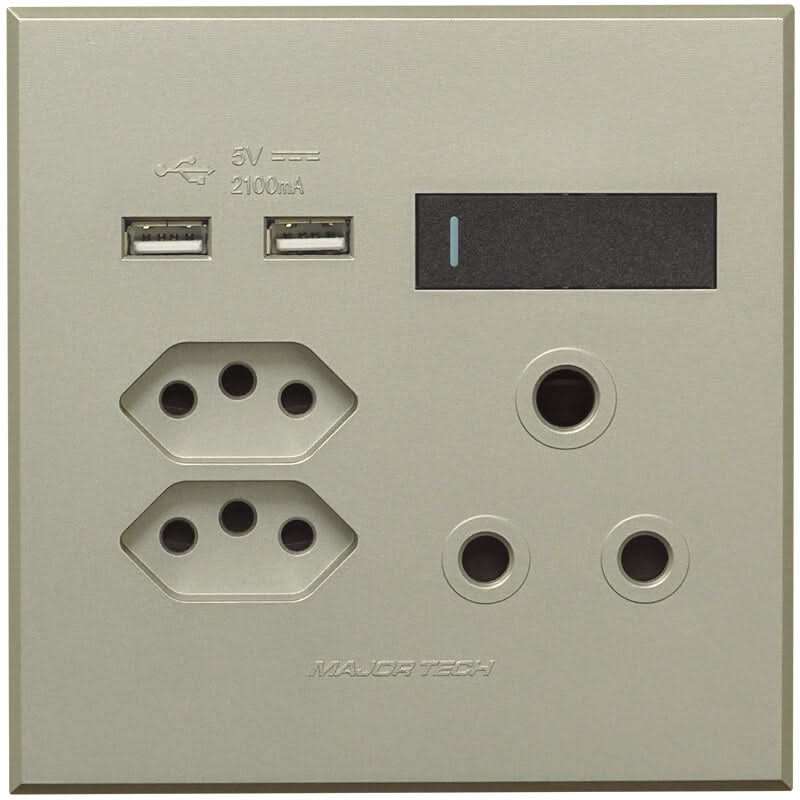 Veti 3 - 4 x 4 USB, Double V-Slim, Single RSA Sockets