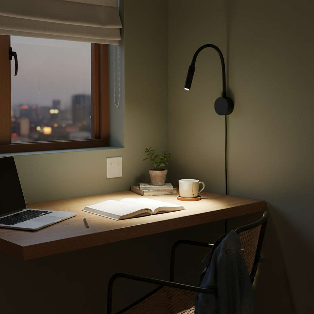 LED Wall Light - 3W Goose Neck Reading Light