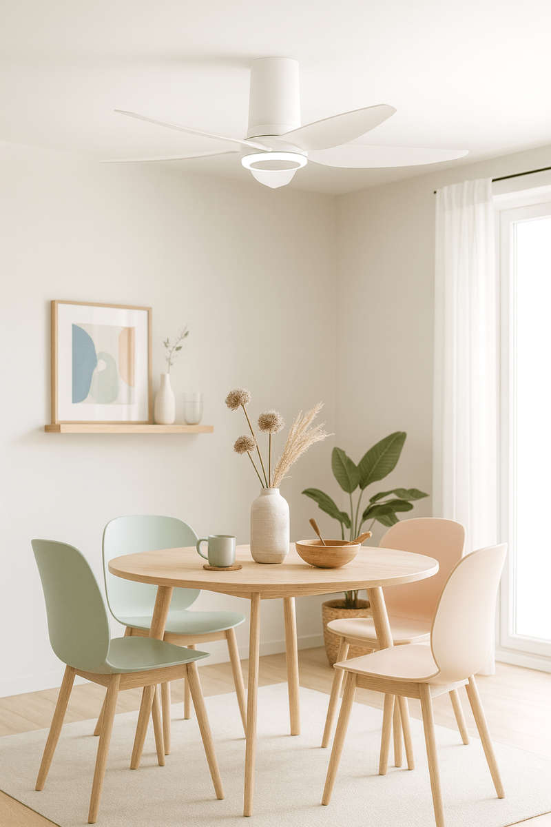 48" White Ceiling Fan with 24W CCT LED Light