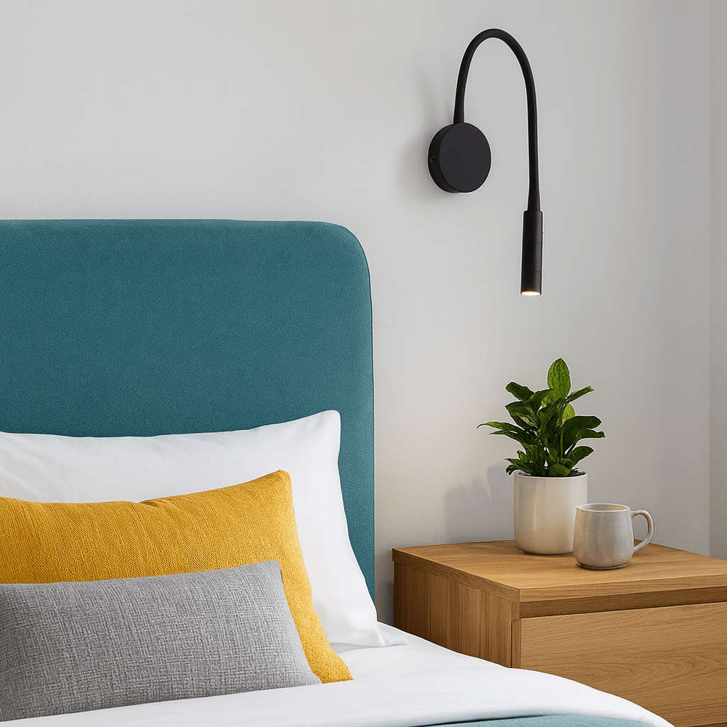 Sheraton Black LED Wall Light - Flexible Arm