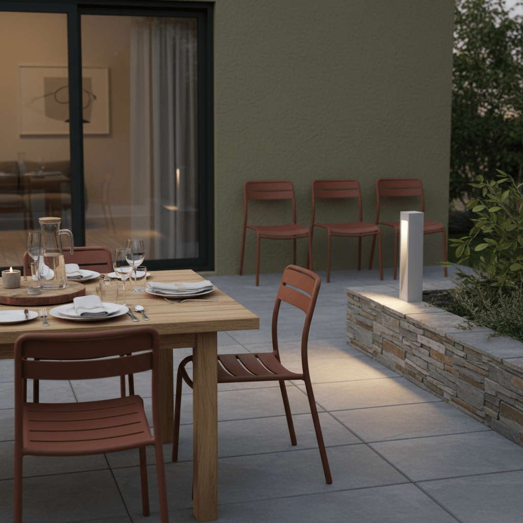 Natural Concrete LED Bollard, 9W, 3000K, IP65