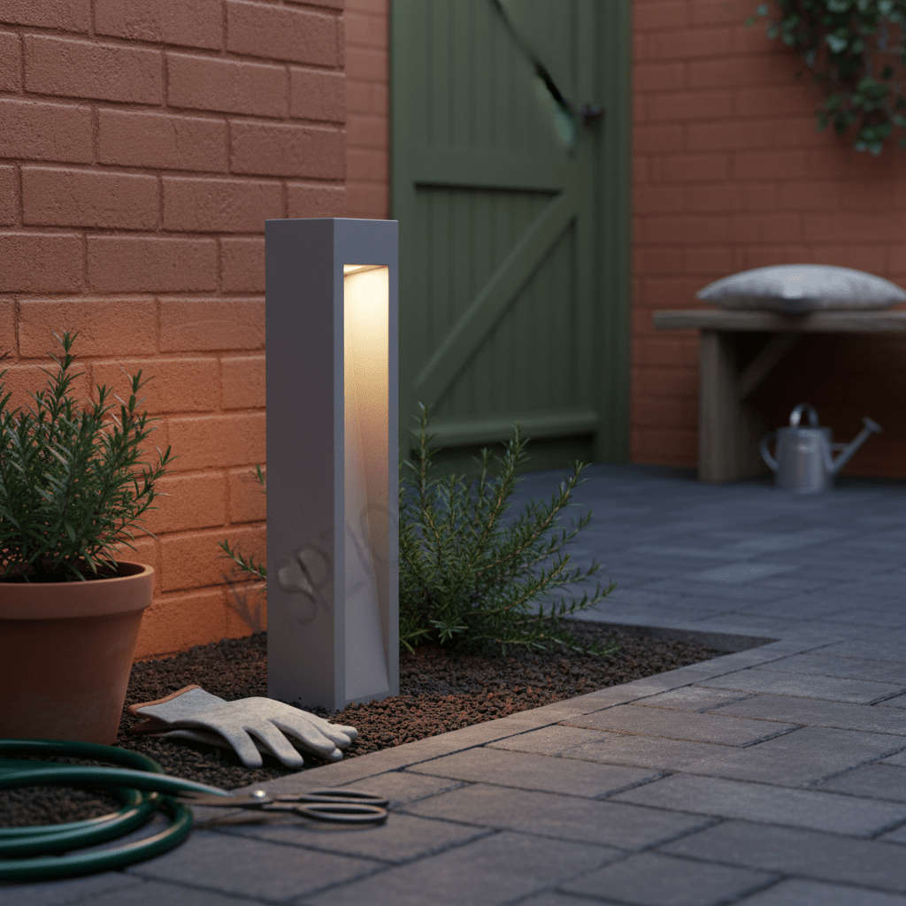 Natural Concrete LED Bollard, 9W, 3000K, IP65