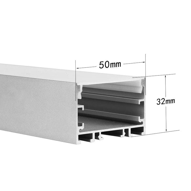 LED Extrusion - 50 x 32mm Surface Profile Complete (2m)