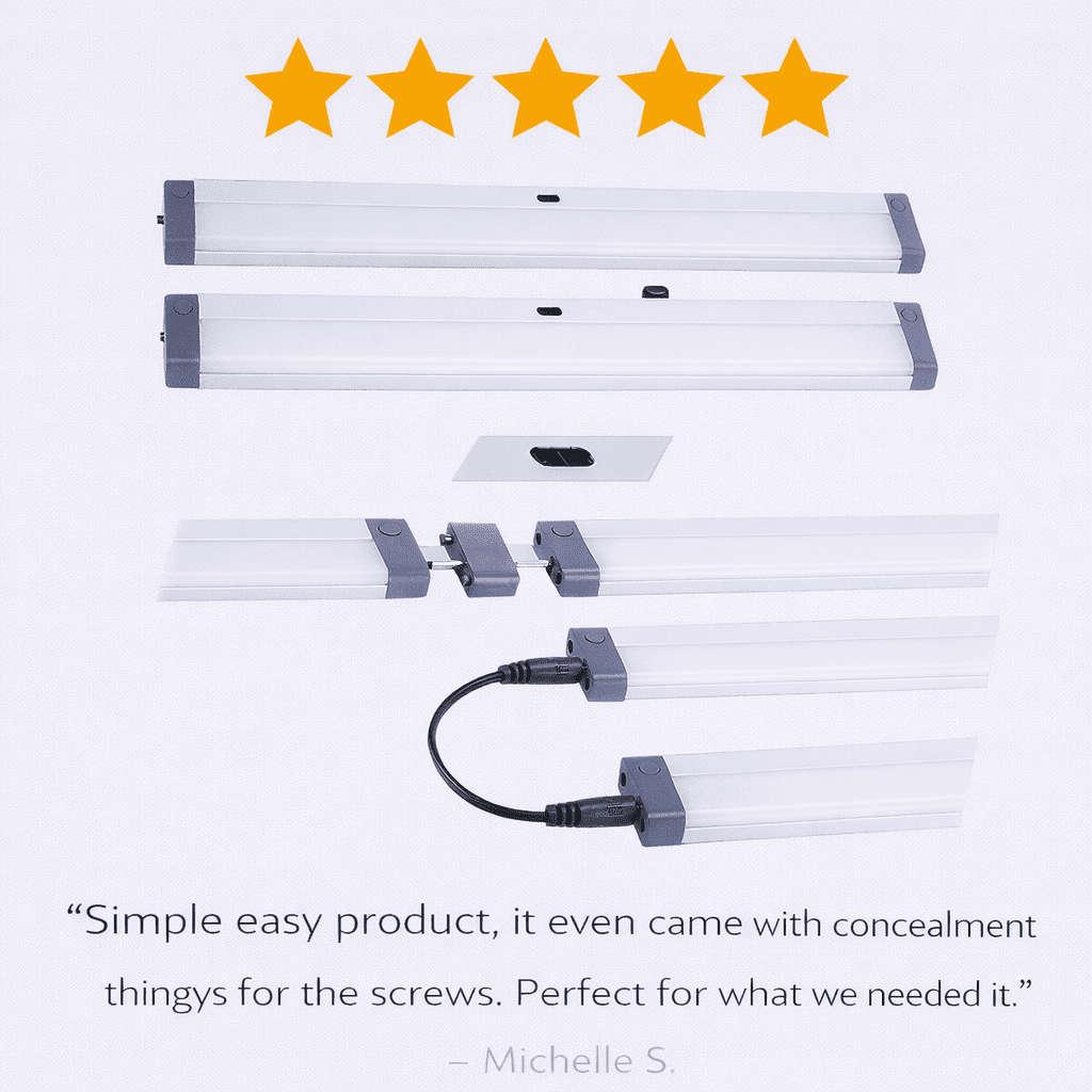 LED Undercounter Light - Connectable Motion Sensor Light (2 Pack)