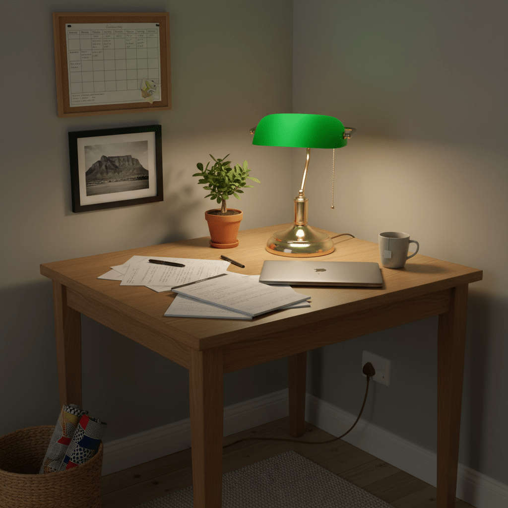 Bankers Table Lamp Green