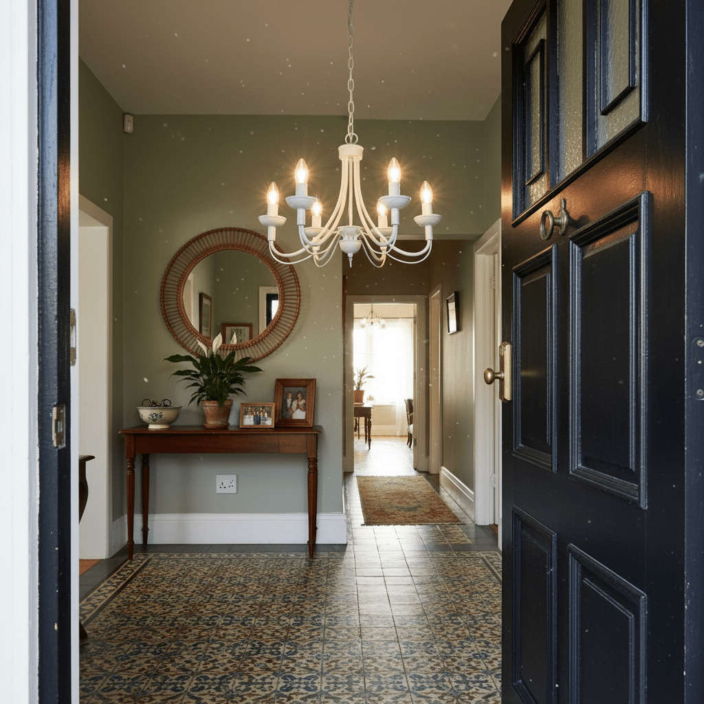 5 Light White Chandelier