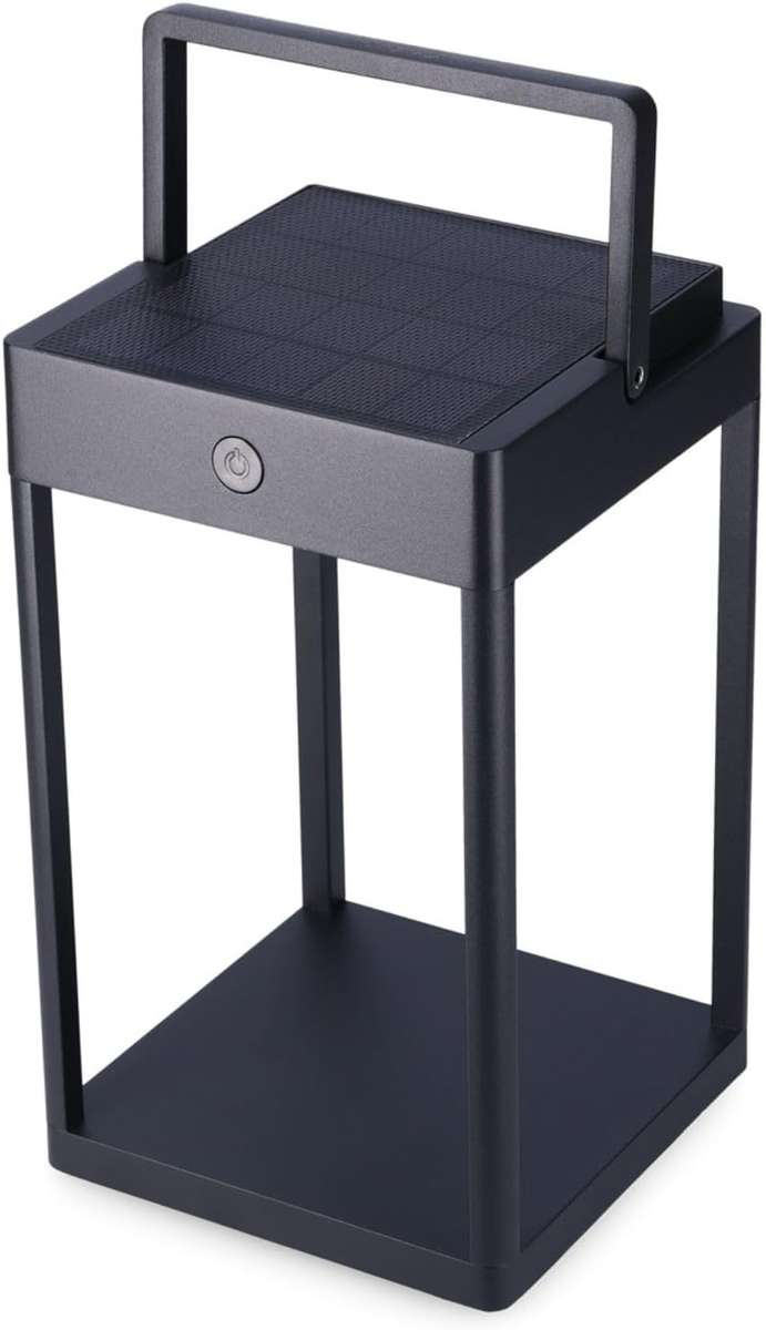 Luxe Black Coastal Solar Lantern