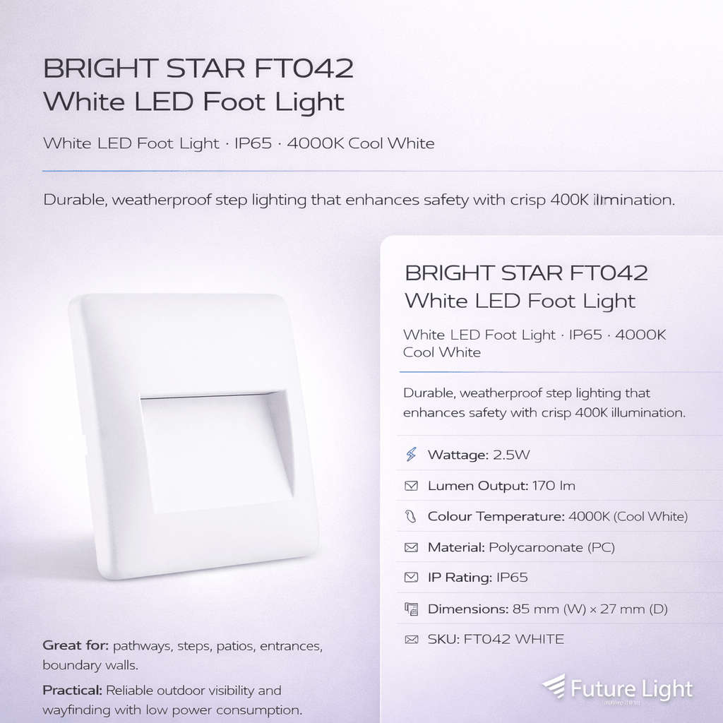 White LED Foot Light - Surface Mount