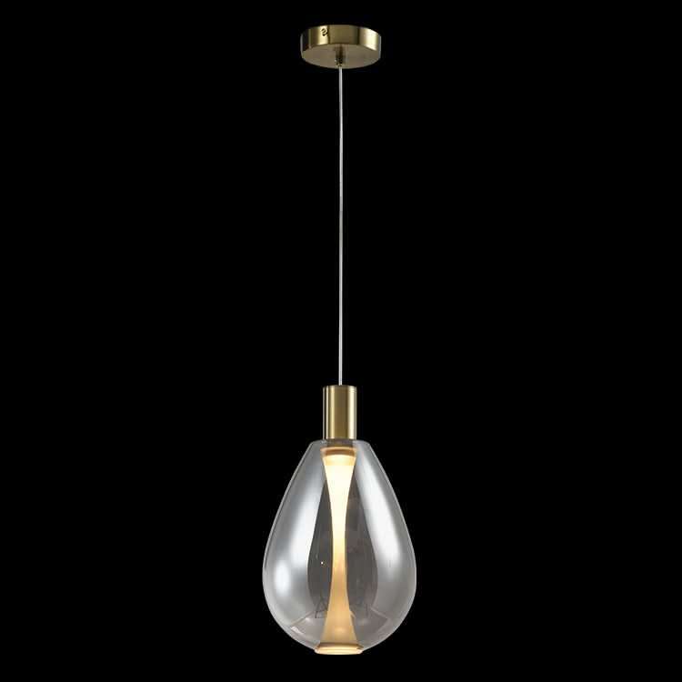 Smoke LED Glass Pendant Medium Balloon