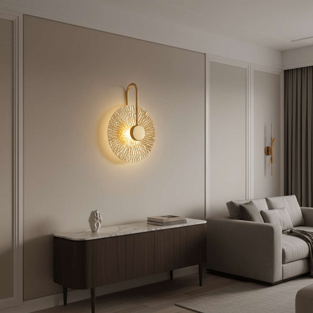 Golden Leaf LED Wall Light