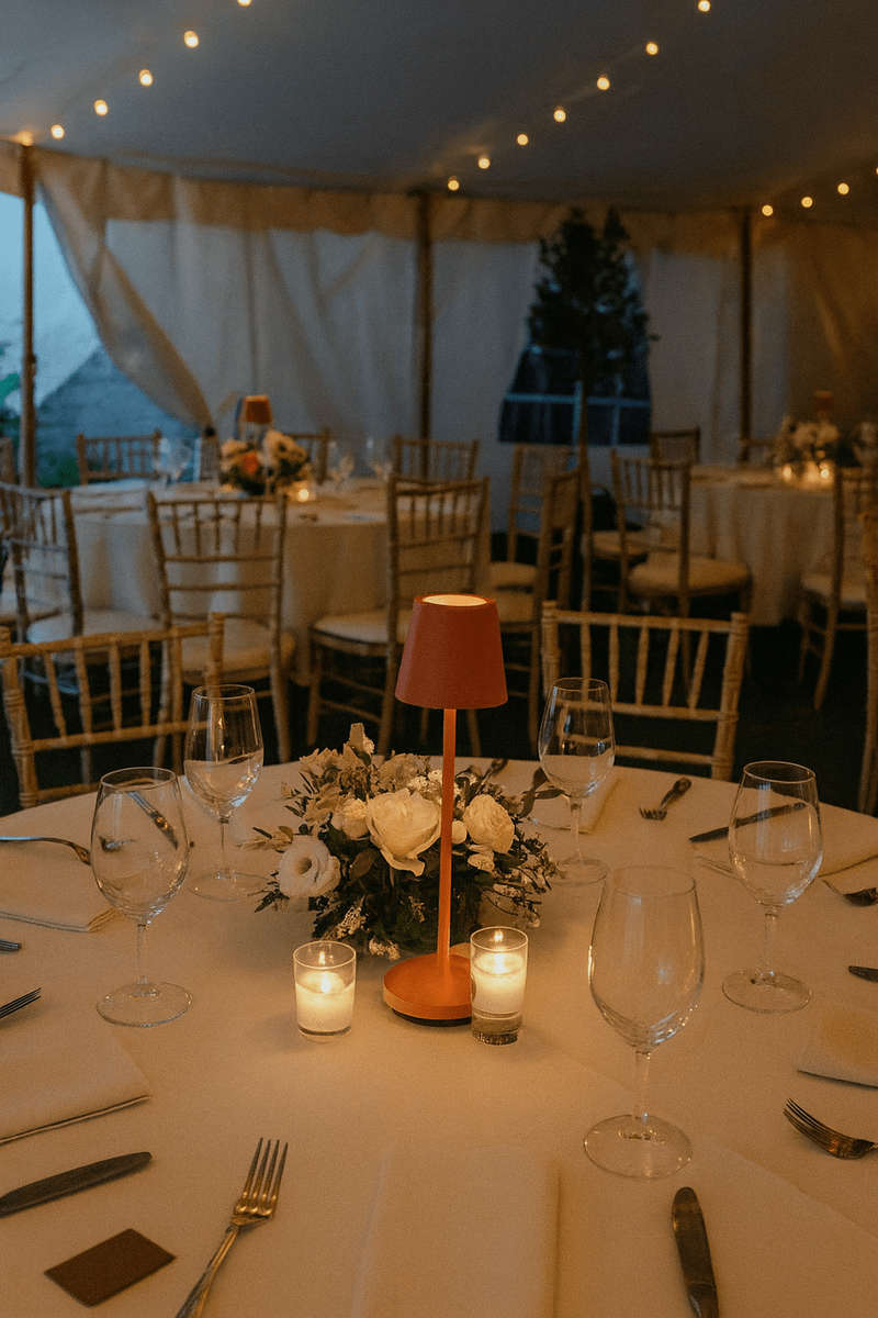Trevi Micro Red - Rechargeable Dimmable Table Lamp