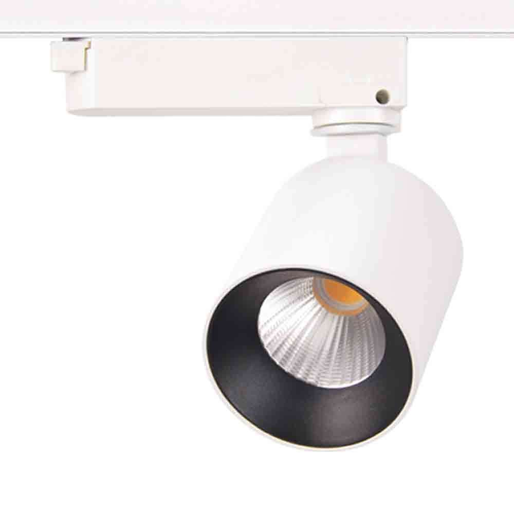 New York Matt White LED Track Light - 3 Wire