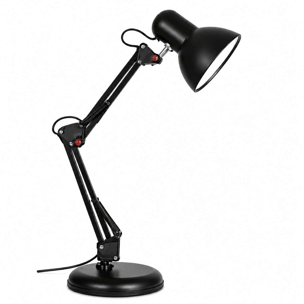 PVC / Metal Adjustable Desk Lamp - Black
