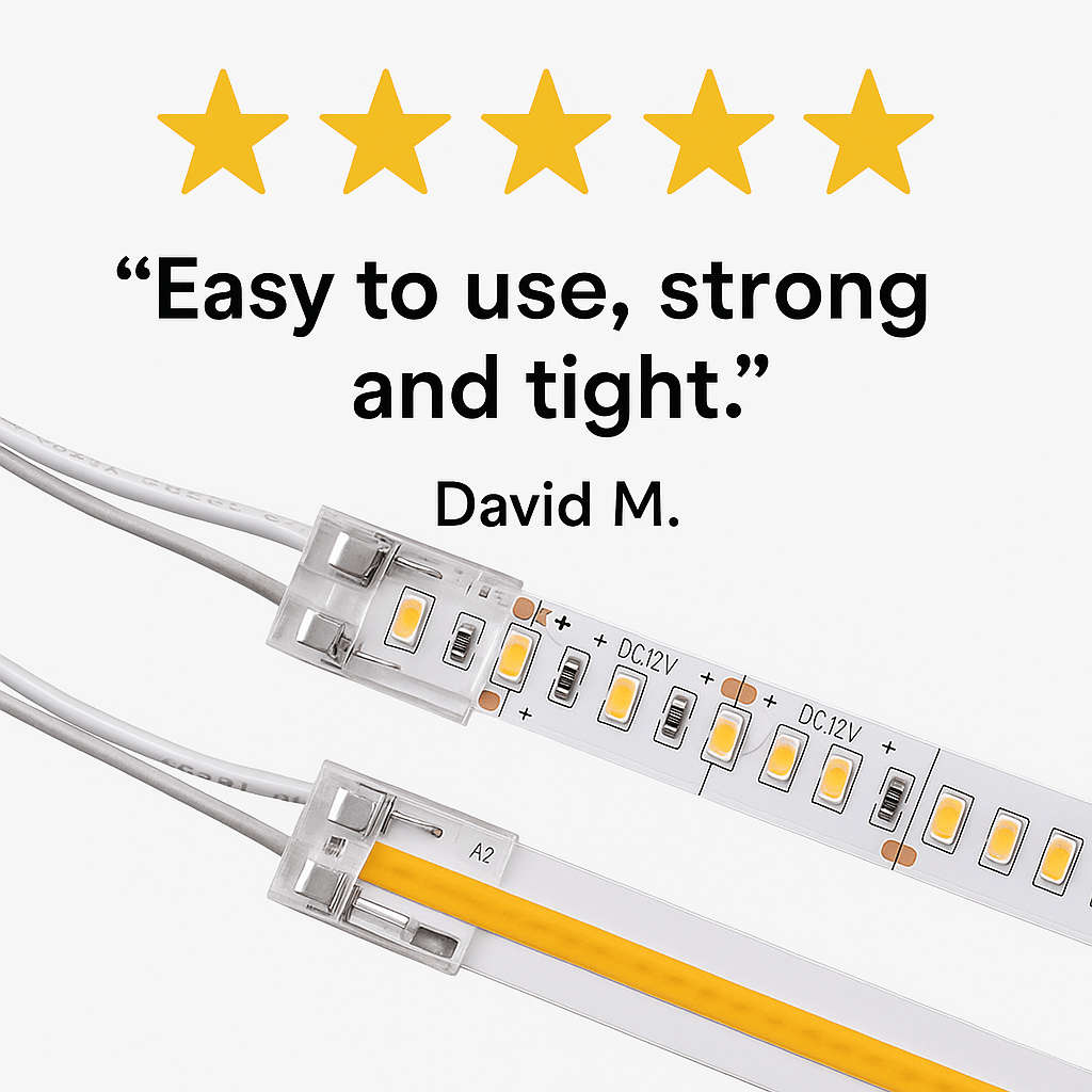 8mm Strip to Wire Connector - 10 Pack