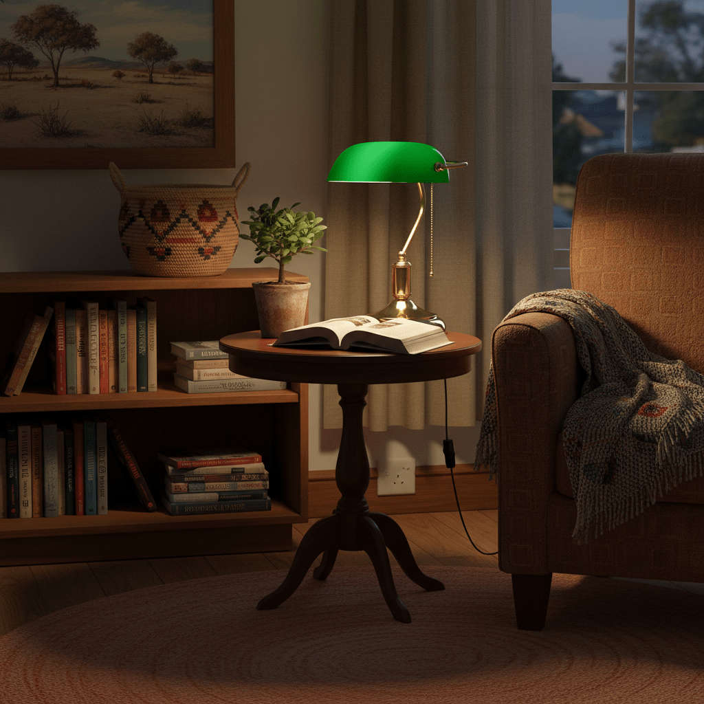 Bankers Table Lamp Green