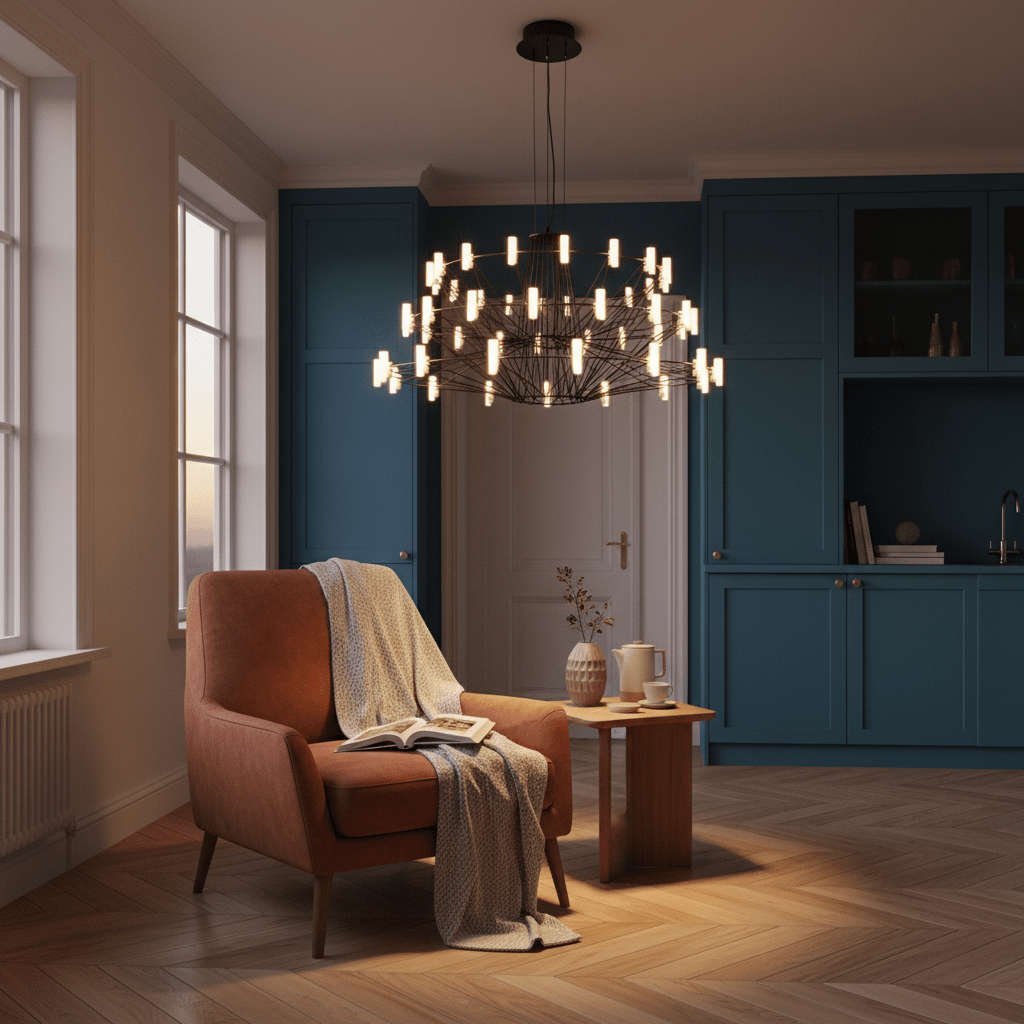 Axis Black Metal Pendant Light with Acrylic Diffuser