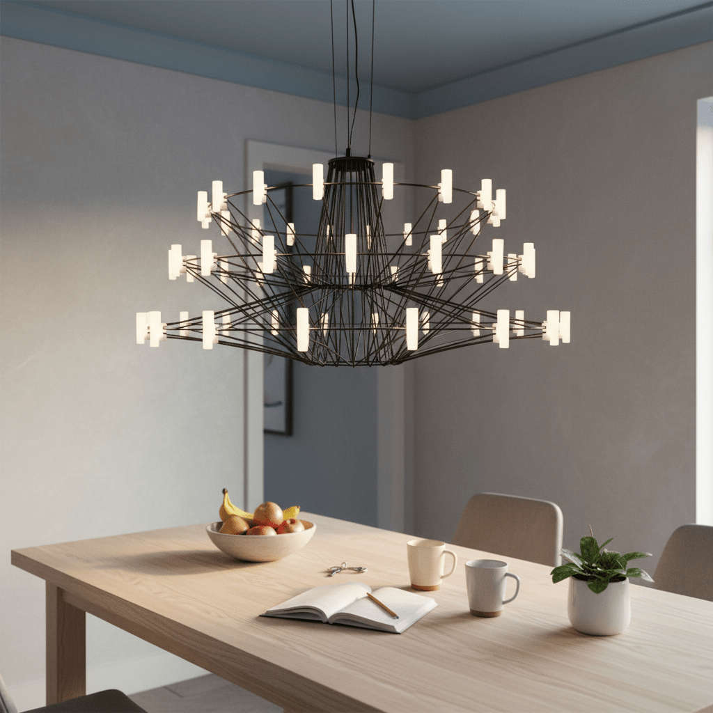 Axis Black Metal Pendant Light with Acrylic Diffuser