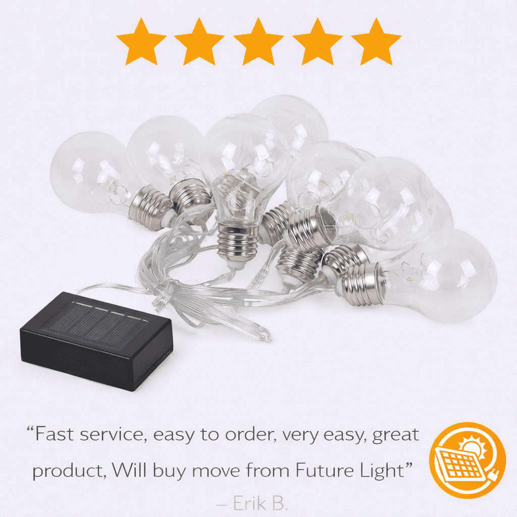 10 Solar Bulb String Light