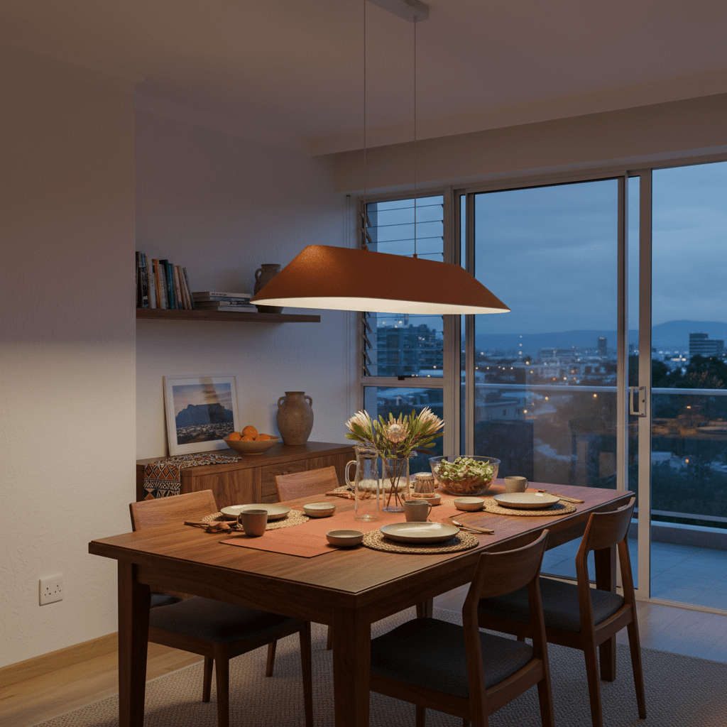Akira Long Mustard/Grey LED Pendant Light