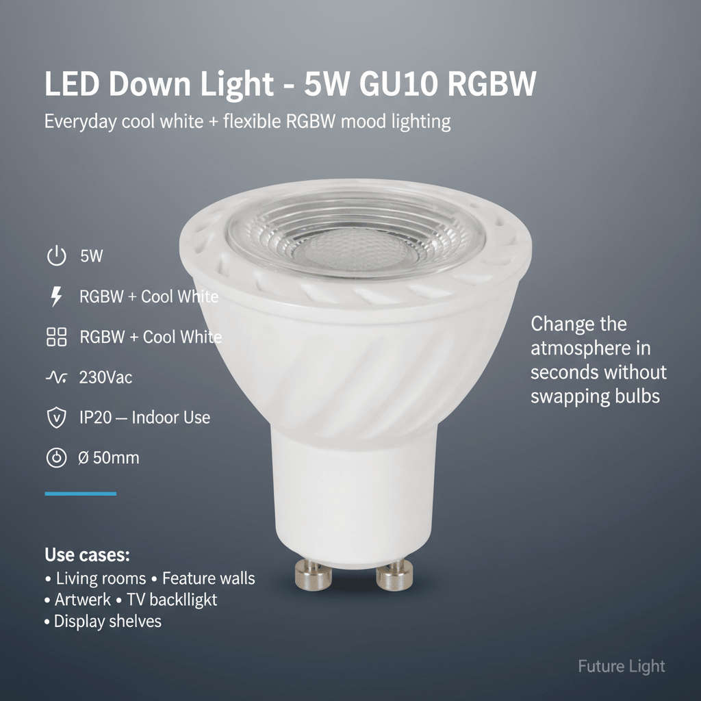 5W GU10 LED Downlight - RGBW