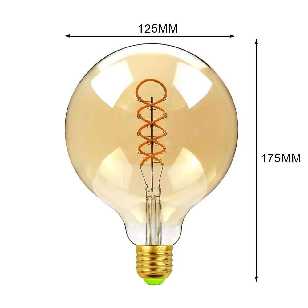 LED Bulb - Amber LED Filament Opalina G125 (Dimmable)