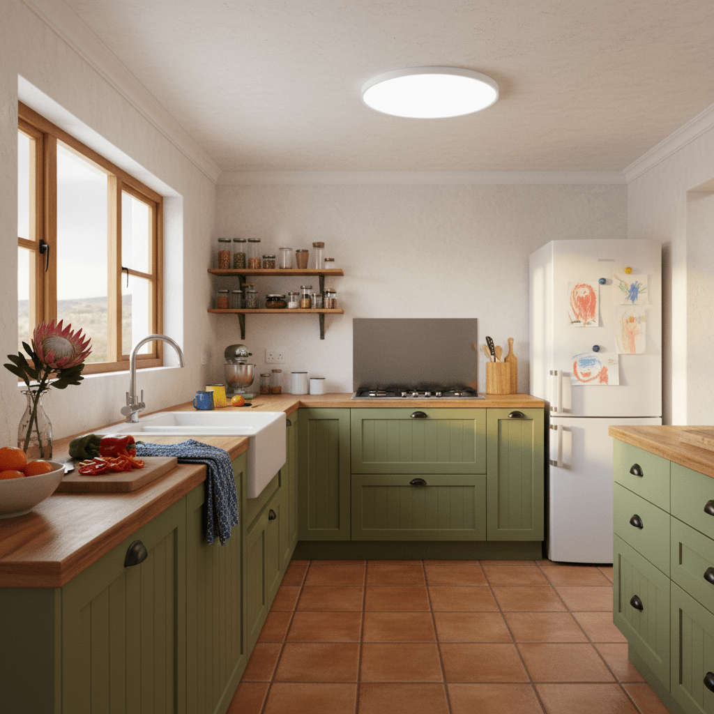 LED White Ceiling Fitting IP44