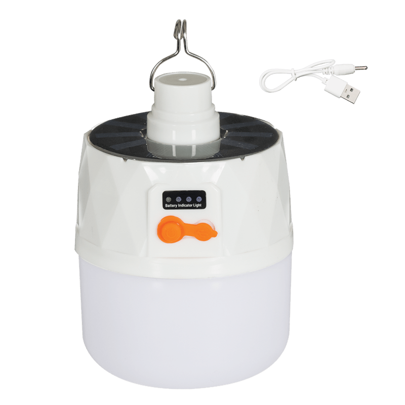 Portable Solar LED Bulb with Hook - 6500K