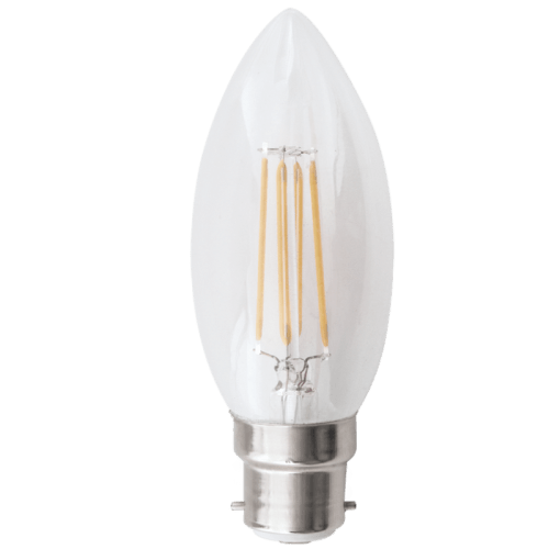 4.5W Dimmable Clear Candle LED Bulb  B22, 4000K Cool White