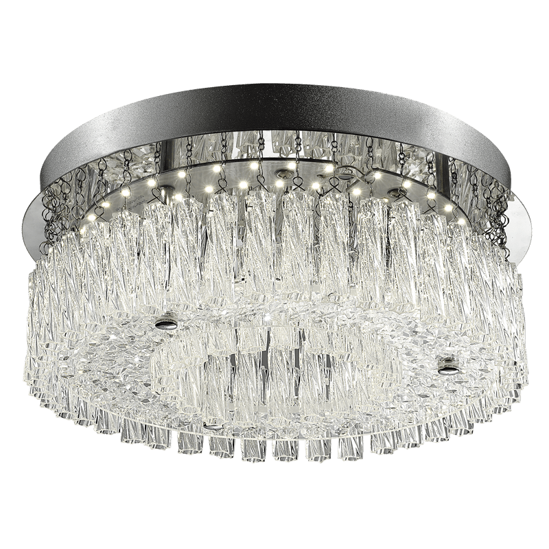 Hamish Chrome & Crystal LED Ceiling Light