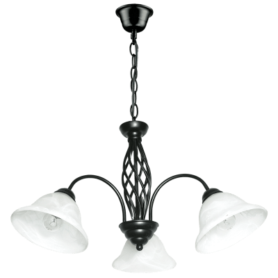 Black 3 Light Chandelier