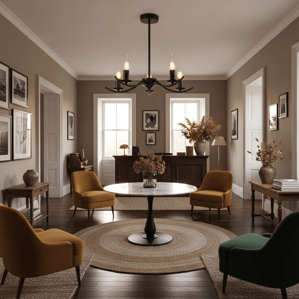 Elim 5 Light Black Chandelier