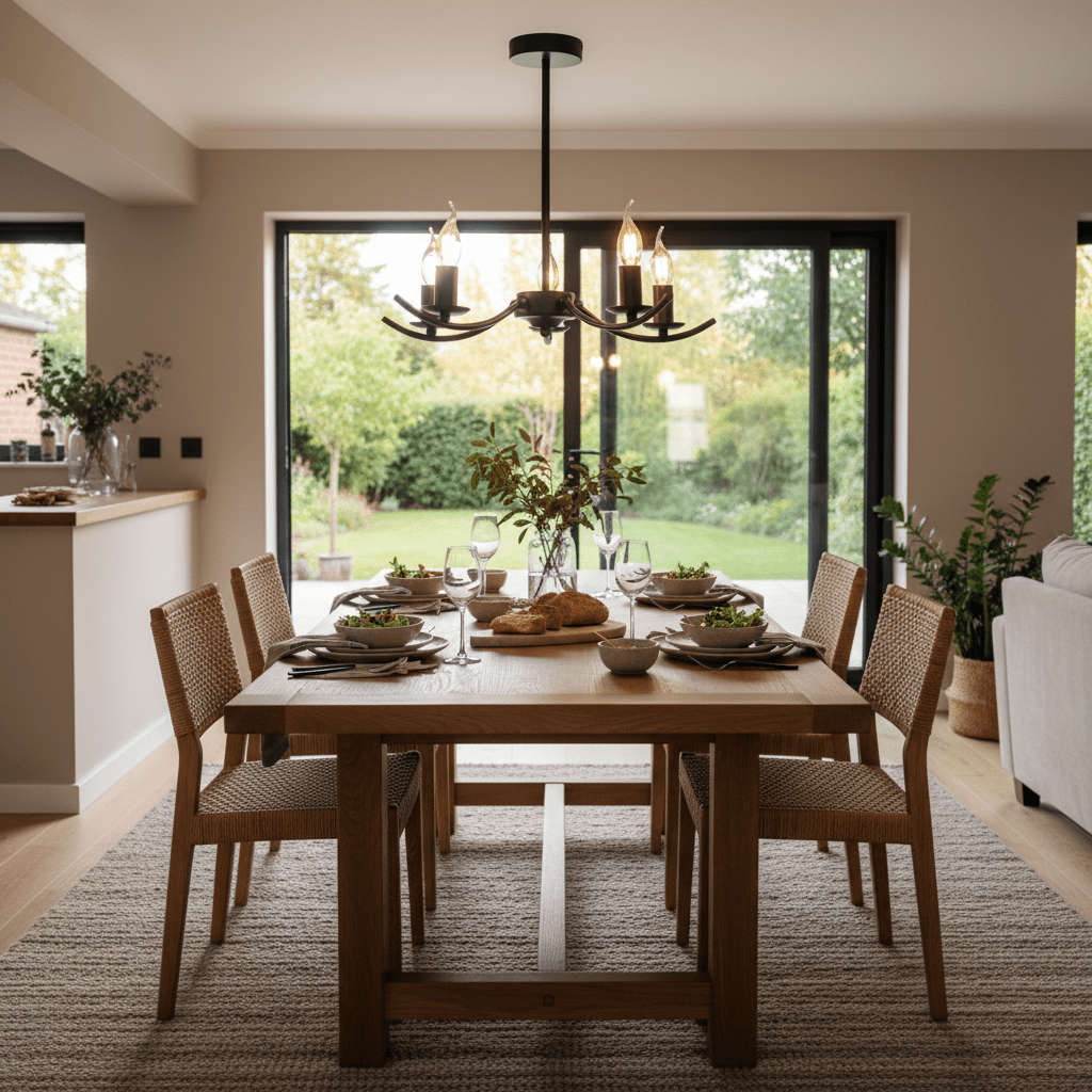 Elim 5 Light Black Chandelier