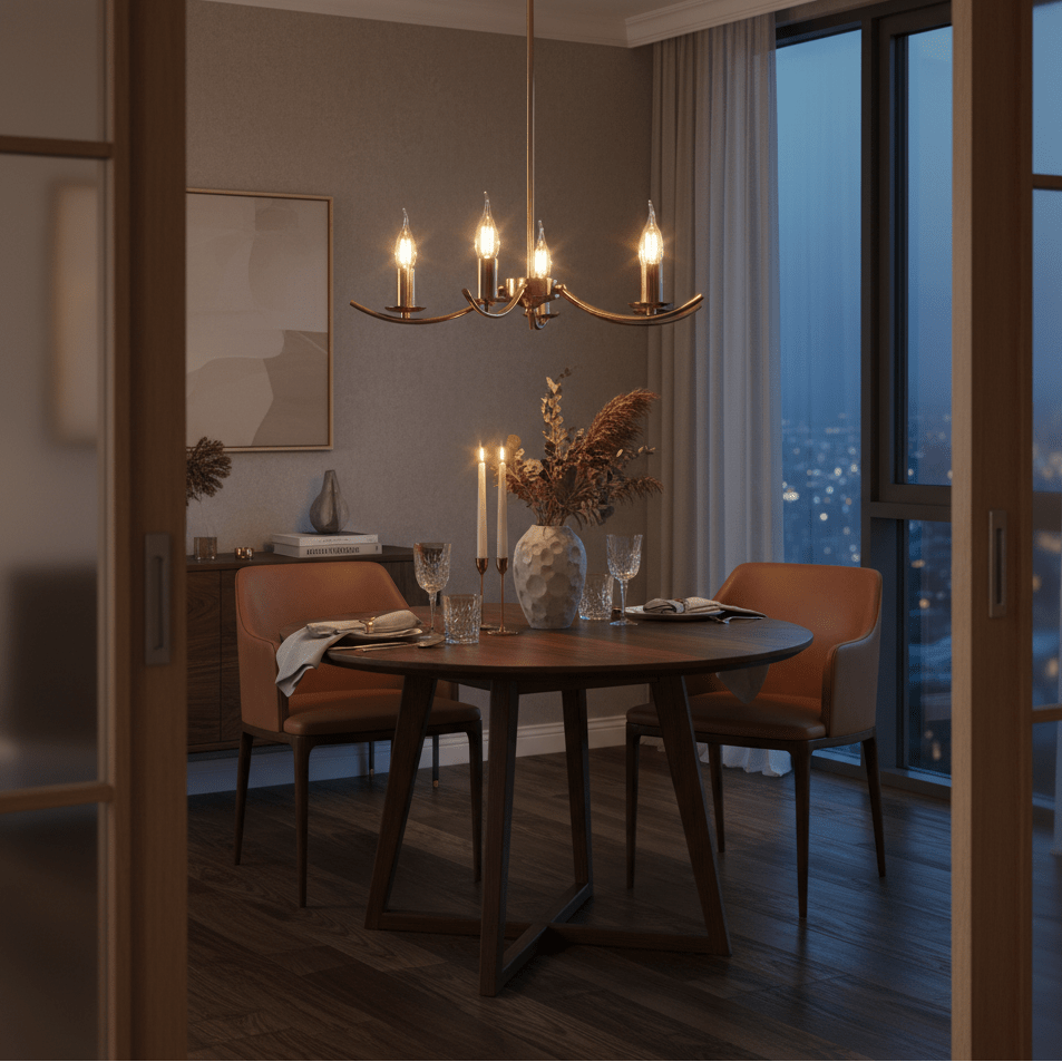 Elim 5 Light Gold Chandelier