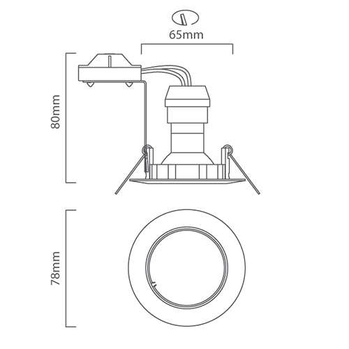 Gun Metal Curved Rim Downlight