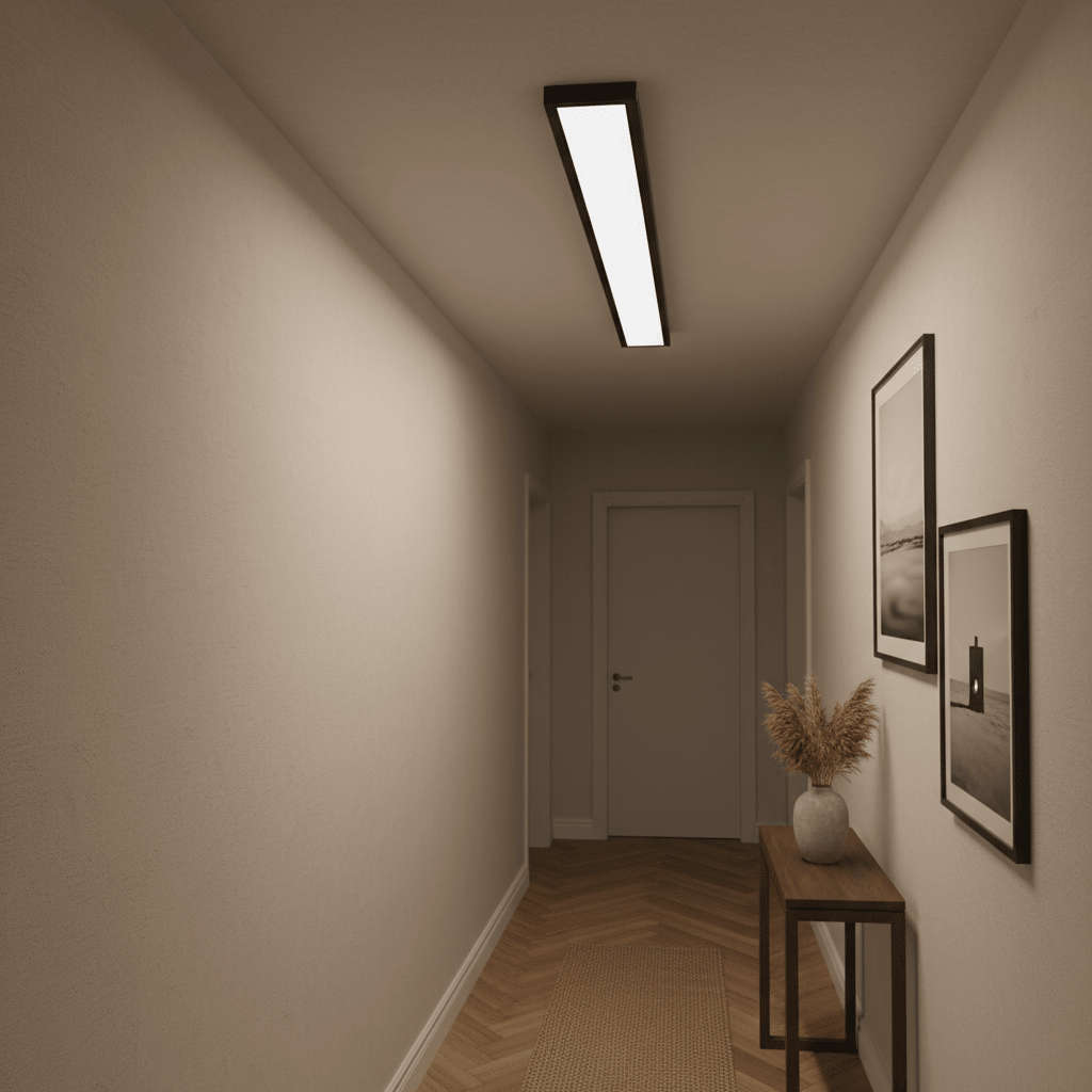 1200 Surface Mount Linear CCT LED Panel Light - Black