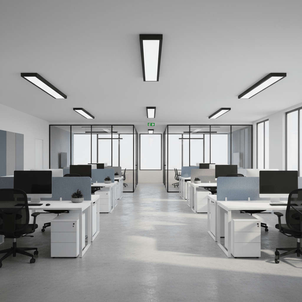 1200 Surface Mount Linear CCT LED Panel Light - Black