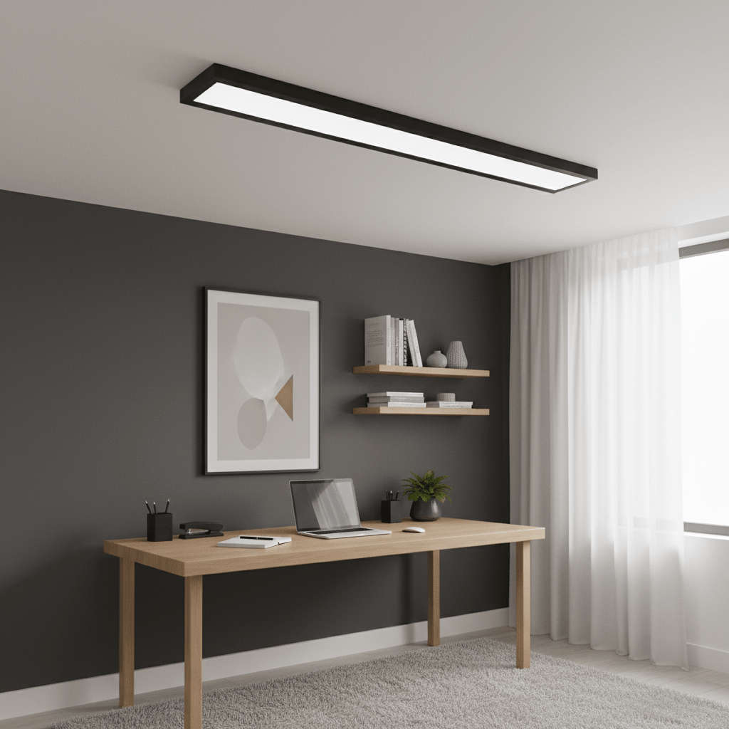 1200 Surface Mount Linear CCT LED Panel Light - Black