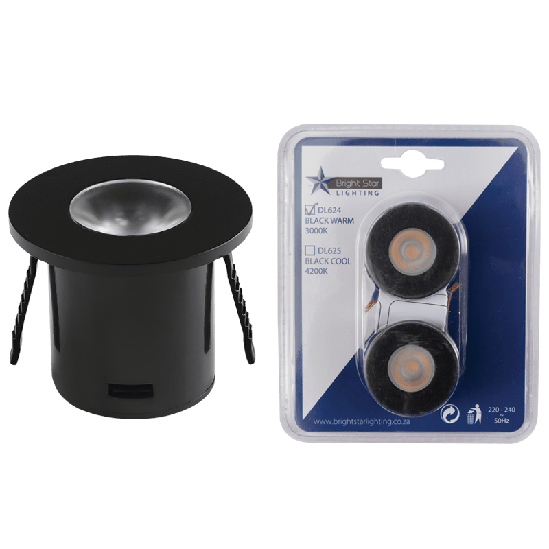 Black Circular LED Star Light - 2 Pack